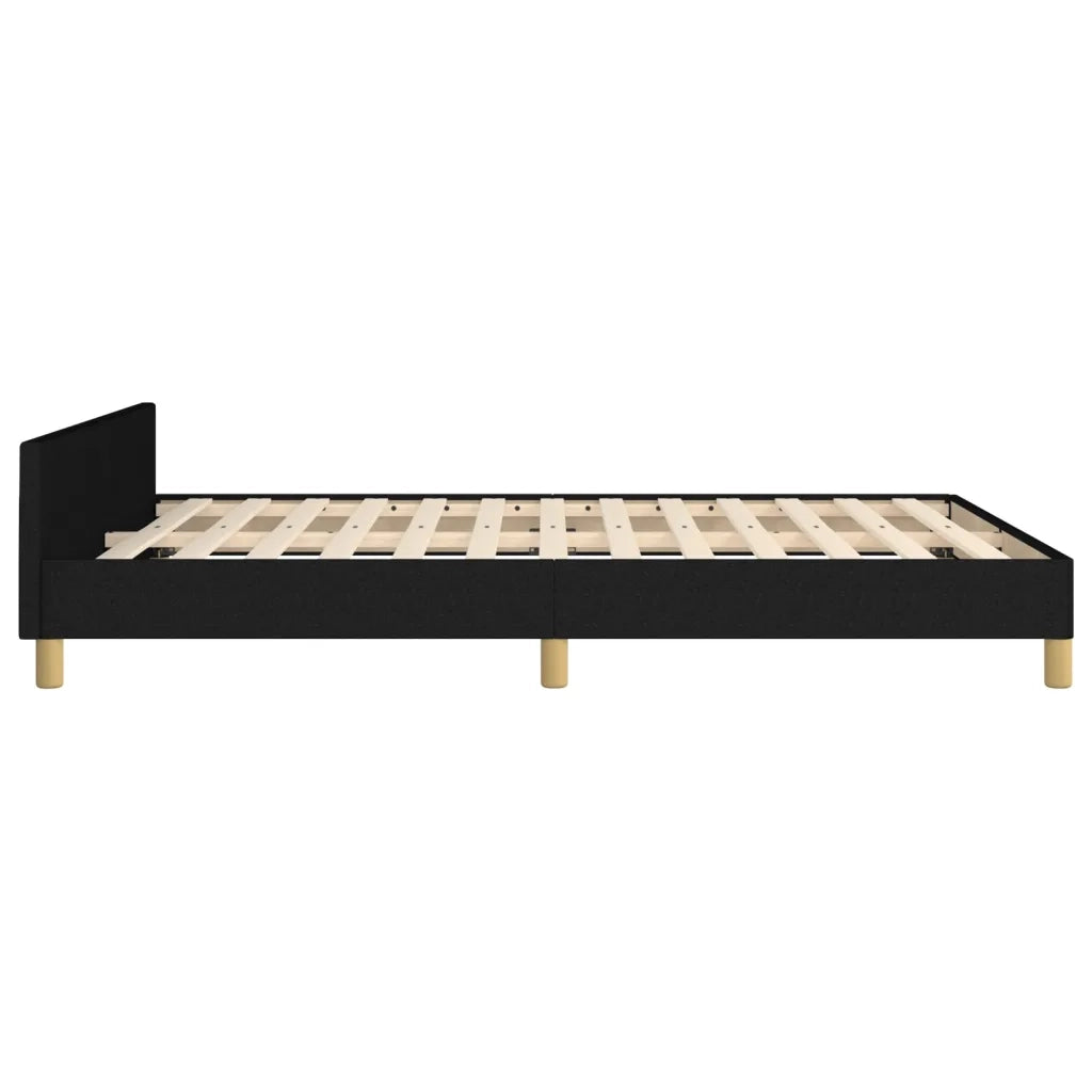 Giroletto senza Materasso Nero 140x200 cm in Tessuto