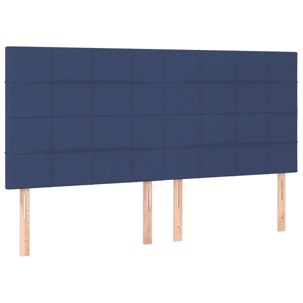 Giroletto a Molle con Materasso Blu 200x200 cm in Tessuto