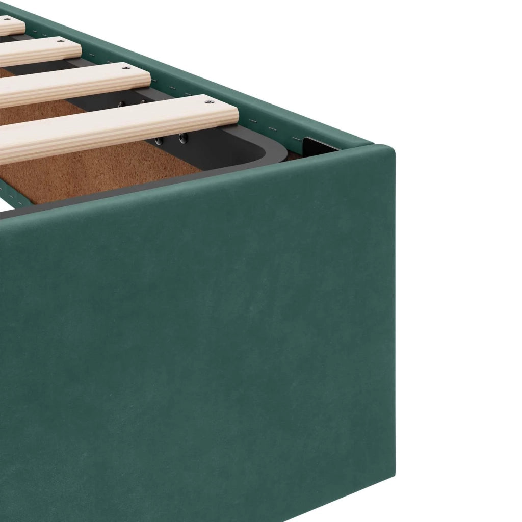 Letto ottomano Verde Scuro 90 x 200 cm Velluto 3442859