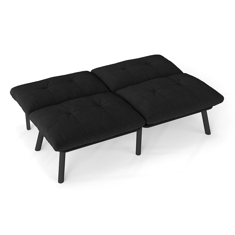 Divano letto - Xylo - 2 posti pieghevole nero futon poco ingombrante