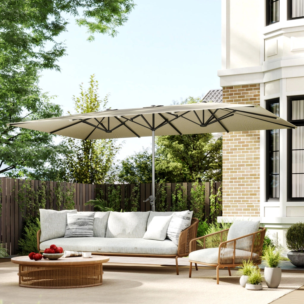 Ombrellone da Giardino ¨C Zephmum ¨C Beige 4.5x2.6 m