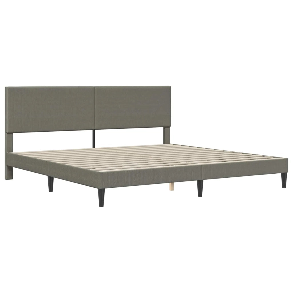 Struttura del letto-Giroletto Grigio Chiaro 200 x 200 cm Tessuto in Cords