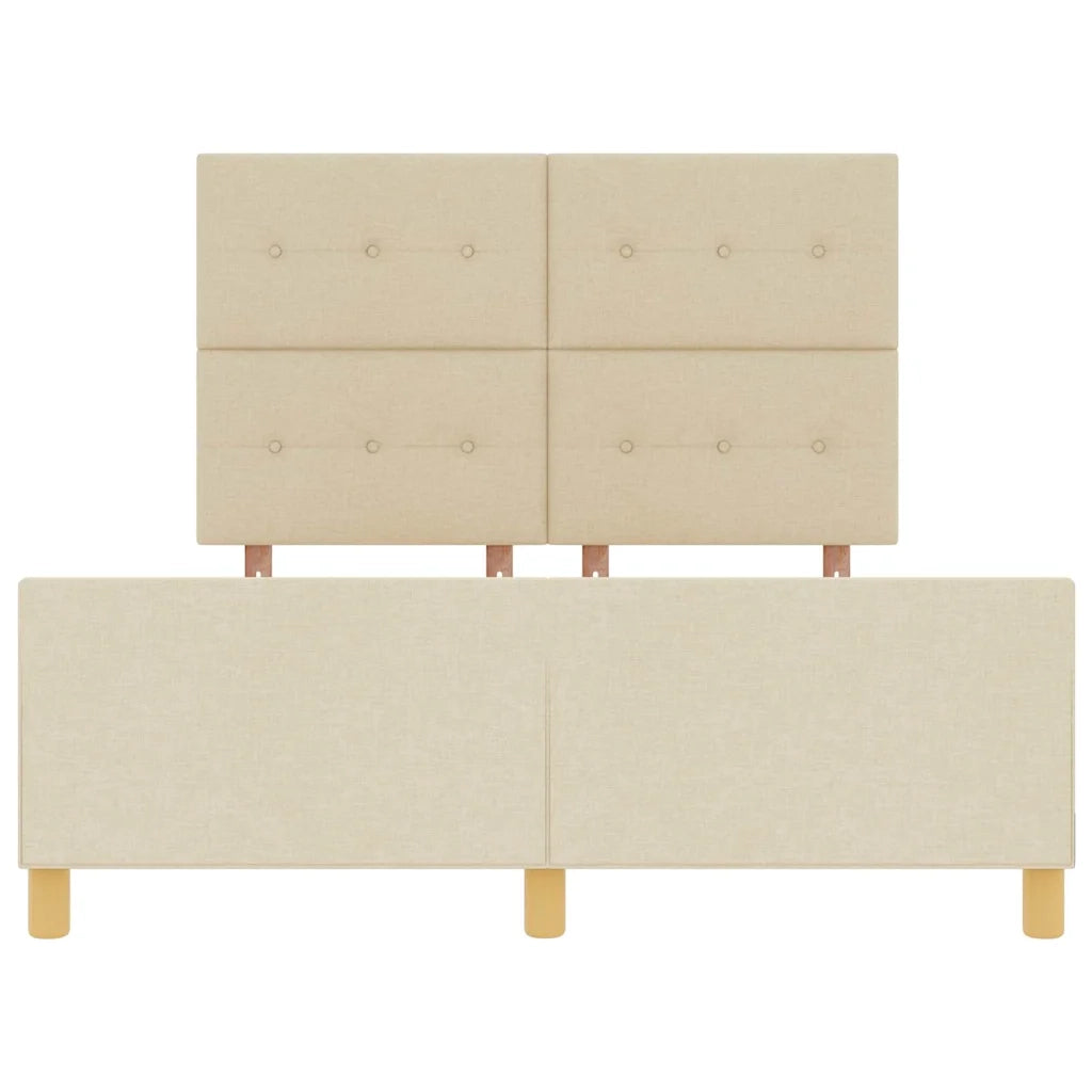 Struttura del letto con testiera Crema 140 x 190 cm Tessuto 3344730