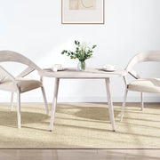 Piano Tavolo Bianco 100x50x2,5 cm Legno Massello di Pino Ovale 824361