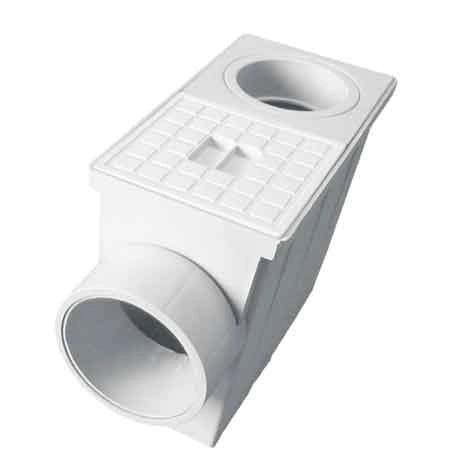 POZZETTO PLUVIALE R. TONDO Ø 80/100 mm - scarico Ø 100 mm