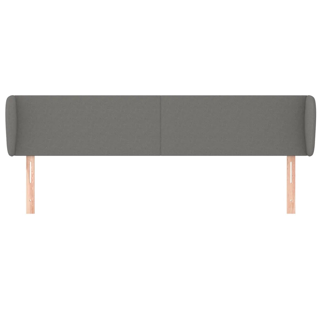 Testiera ad Orecchio-Testata con Orecchie Grigio Scuro 203x16x78/88 cm in Tessuto 546913