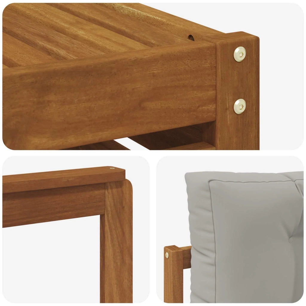 Set di divani da esterno 8 pcs Grigio Naturale e Chiaro 3373846