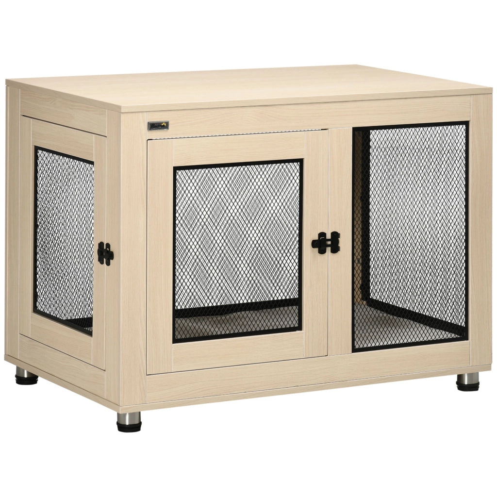 Gabbia per cani ¨C Minimal ¨C 94x60x71.5 cm, colore naturale e nero