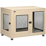 Gabbia per cani ¨C Minimal ¨C 94x60x71.5 cm, colore naturale e nero