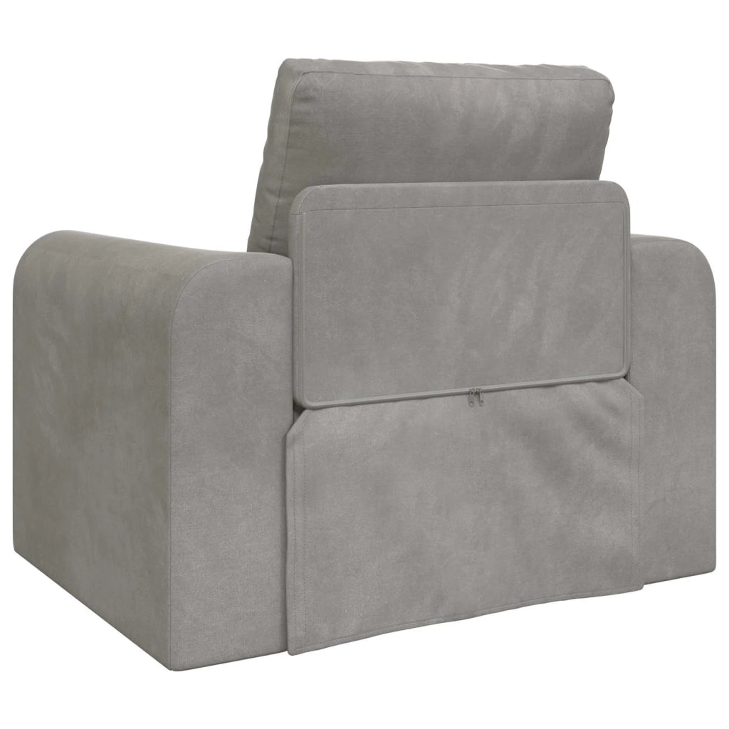 Divano letto Grigio chiaro 98 x 71 x 83 cm Velluto 4106666
