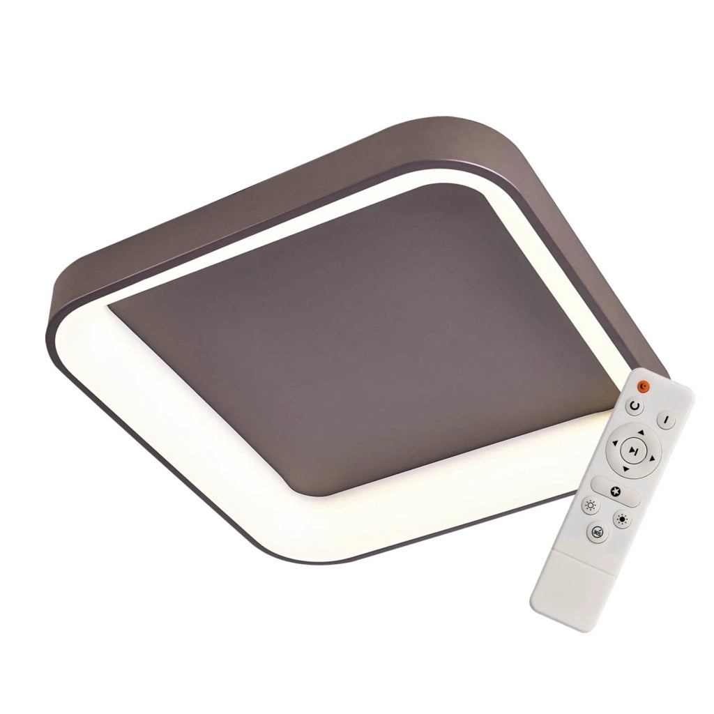 LÚZETE - POWELL 96W LAMPADA DA SOFFITTO A LED DIMMERABILE MARRONE