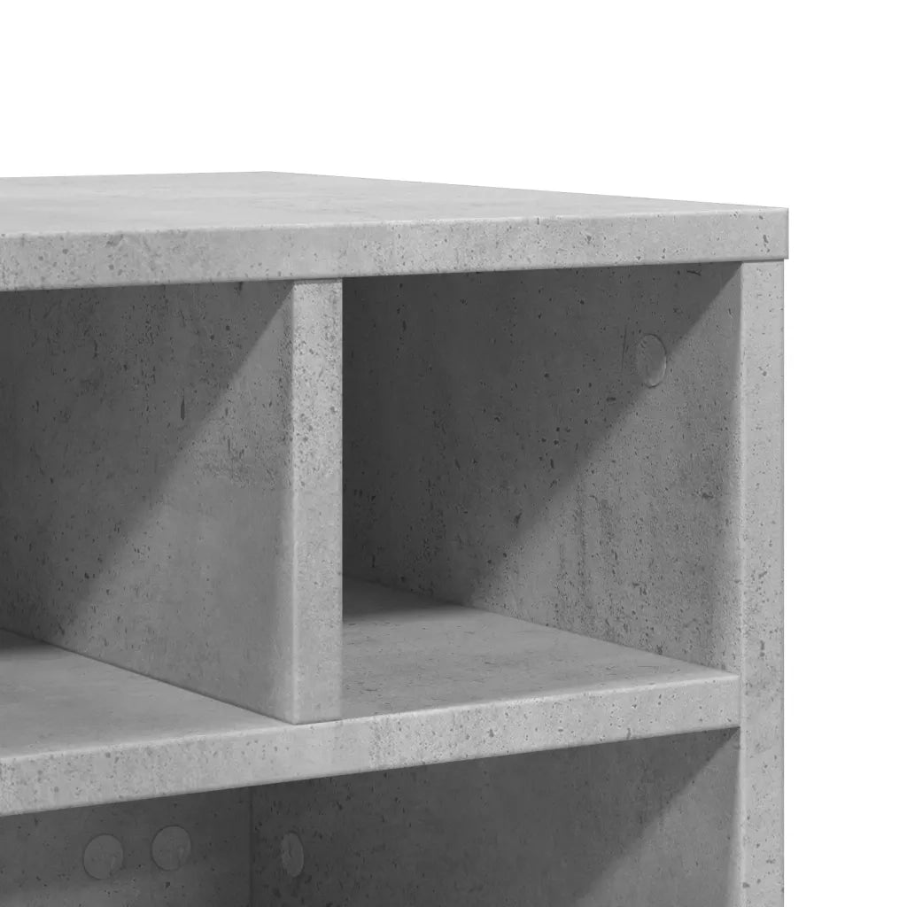 Supporto per Stampante con Ruote Grigio Cemento 41x32x34,5 cm 840614
