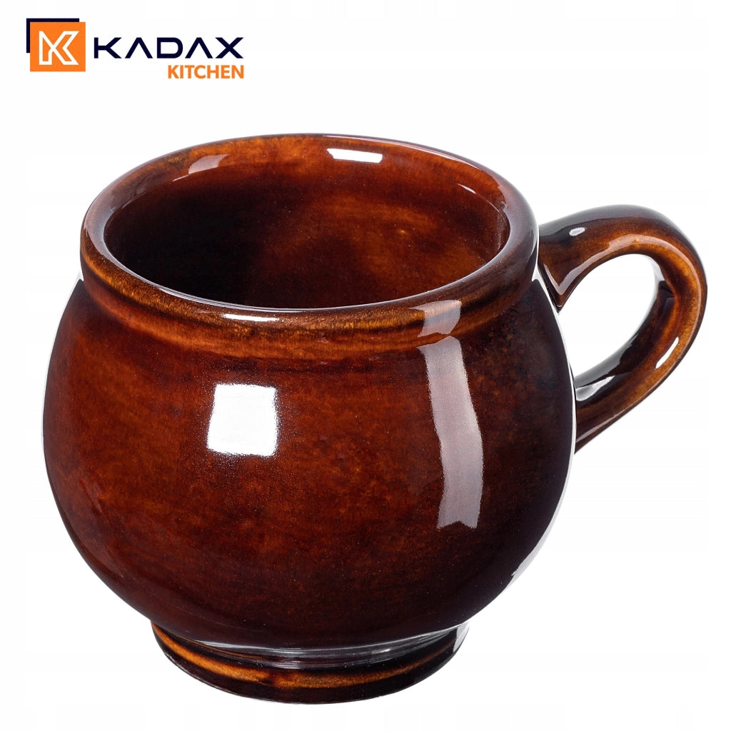 Tazza da vin brulé KADAX da 300 ml in gres con manico, ideale come regalo. Ceramica