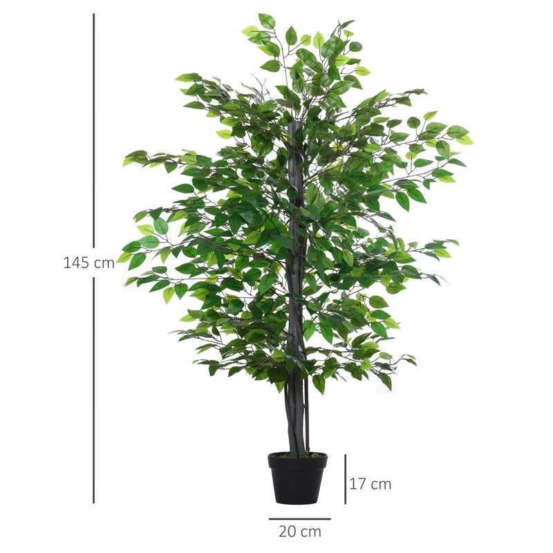 ALBERO BANIANO ARTIFICIALE PIANTA FINTA INTERNO ED ESTERNO ALTA 145CM