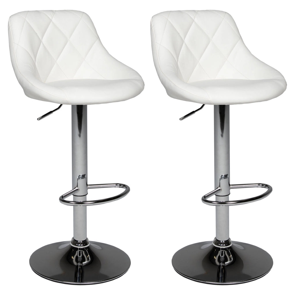 Set di 2 sgabelli da bar bianchi JASPER