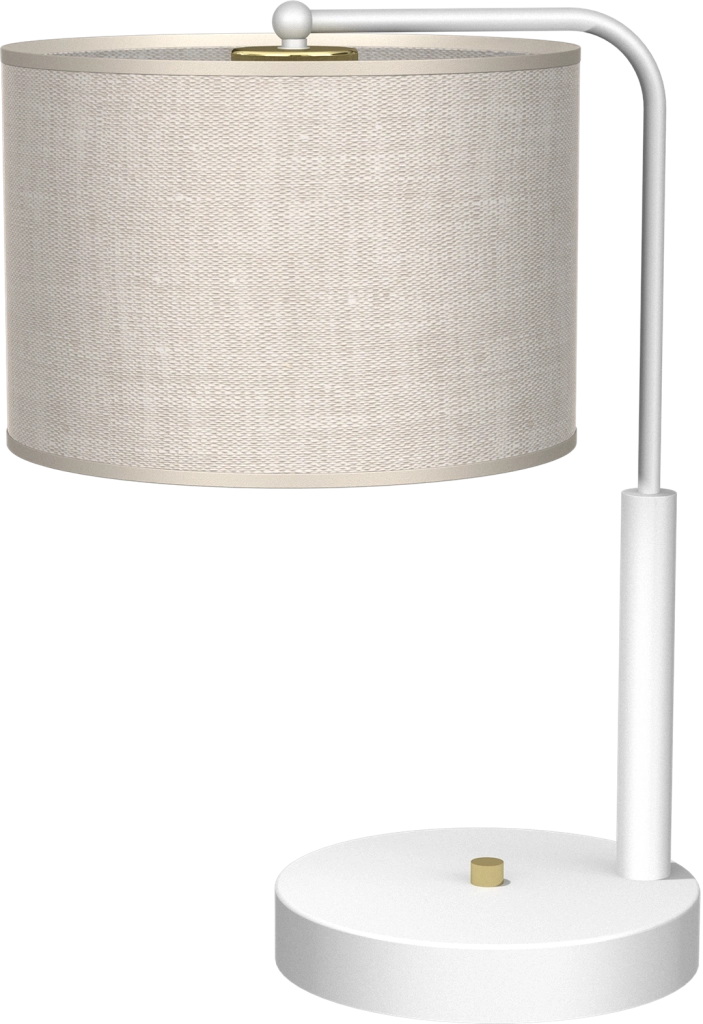 Lampada da tavolo LINO lino bianca E27 60W Milagro
