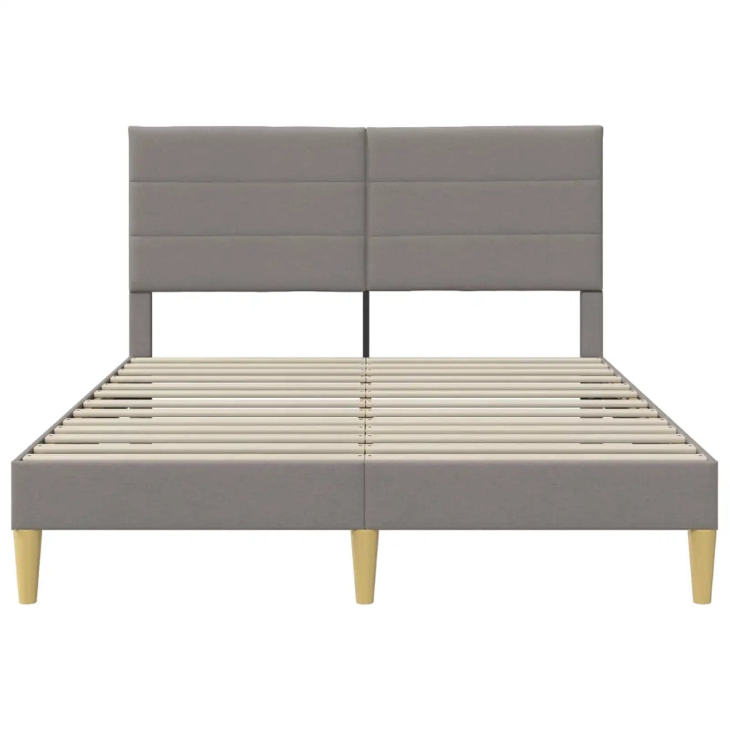 Letto matrimoniale | Letto per adulti | Struttura del letto con testiera Tortora 160 x 200 cm Tessuto