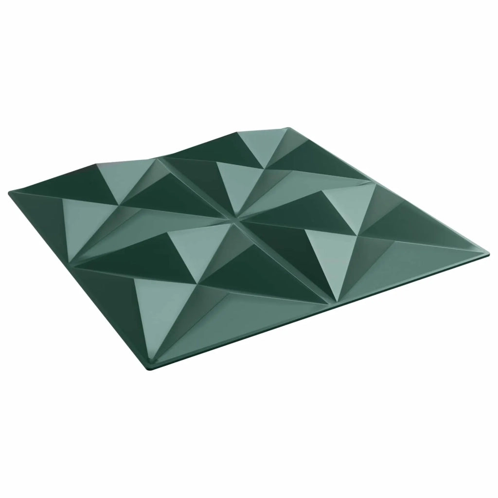 Pannelli da parete 48 pz Verde Origami 50 x 50 cm Schiuma XPS CFW6005583