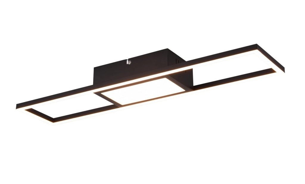 Plafoniera RL Rigido nera LED integrato 60cm 22W CCT