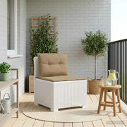 Divano da Giardino a 1 Posto con Cuscini Aspetto Rattan PP 8011806
