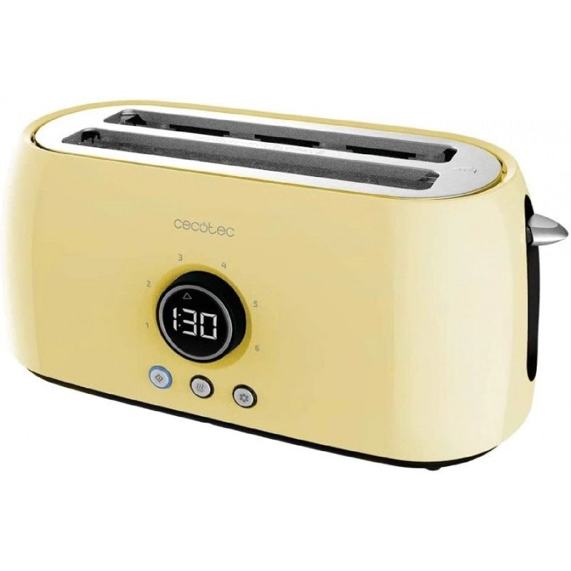CECOTEC 03110 - Tostapane verticale digitale ClassicToast 15000 Yellow Extra Double