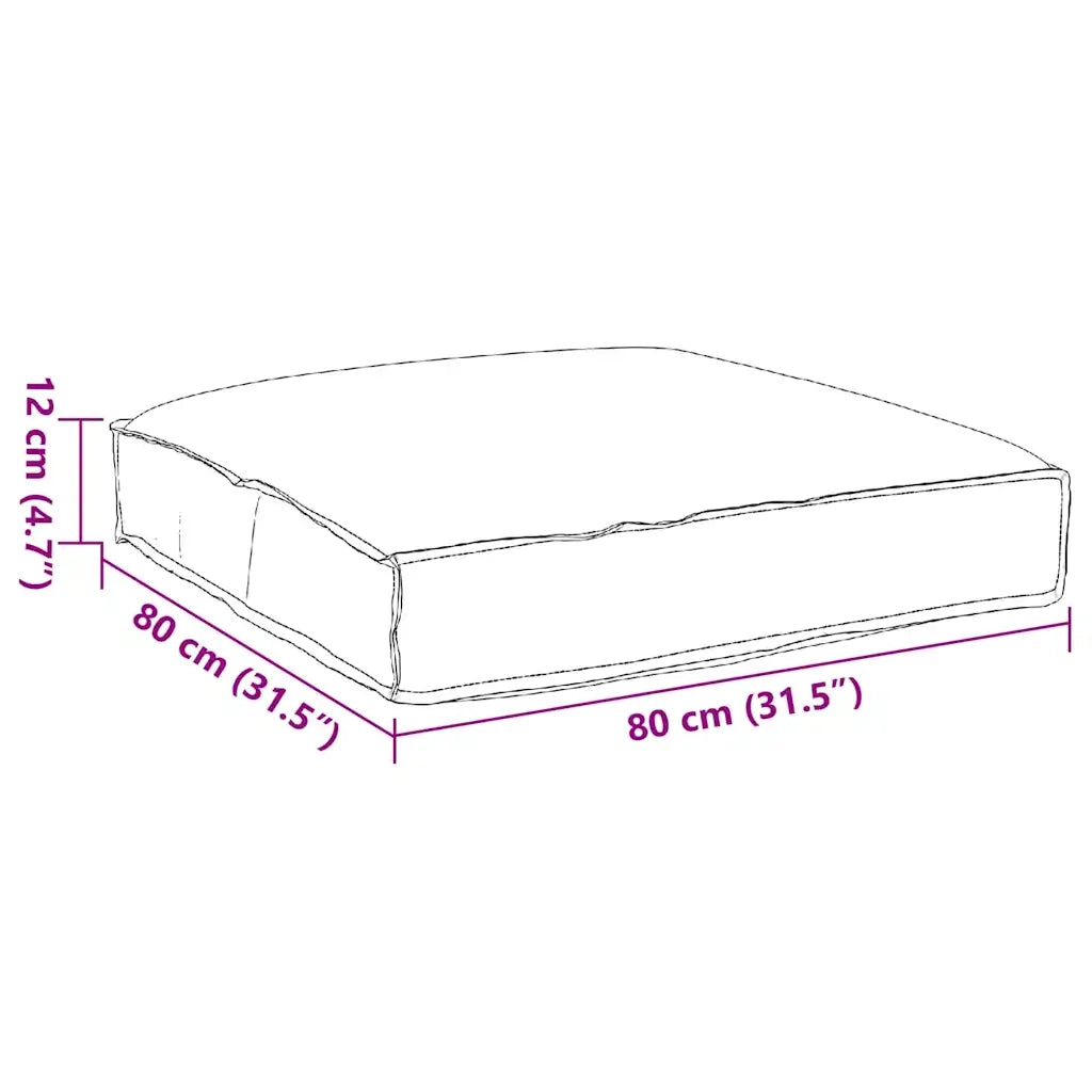 Cuscino Nero 80 x 80 x 12 cm Tessuto Oxford 42001512