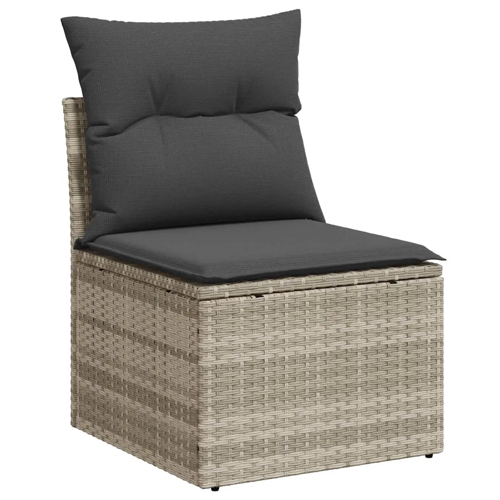 Set Divano da Giardino 8 pcs Grigio chiaro e grigio scuro