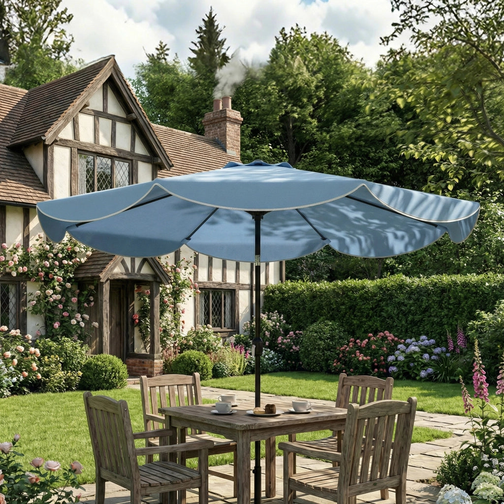 Ombrellone da Giardino ¨C Minimal ¨C Blu Celeste, ? 270 cm