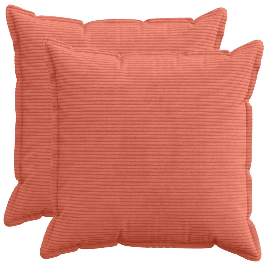 Federa 2 pz HOUTEN Rosso Arancio 55 x 55 cm corduroy 920423