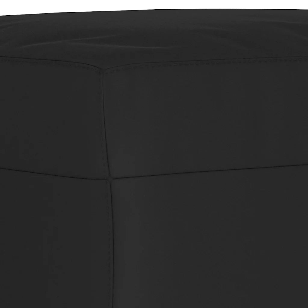 Set Divani 3 pz con Cuscini Nero in Tessuto Microfibra