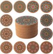 12 pacchi di sostegni per bicchieri, sostegni per bicchieri per salotti, sostegni per salontafelle, sostegni assorbenti per decorazione di cucina e sala da pranzo, diametro di circa 10 cm