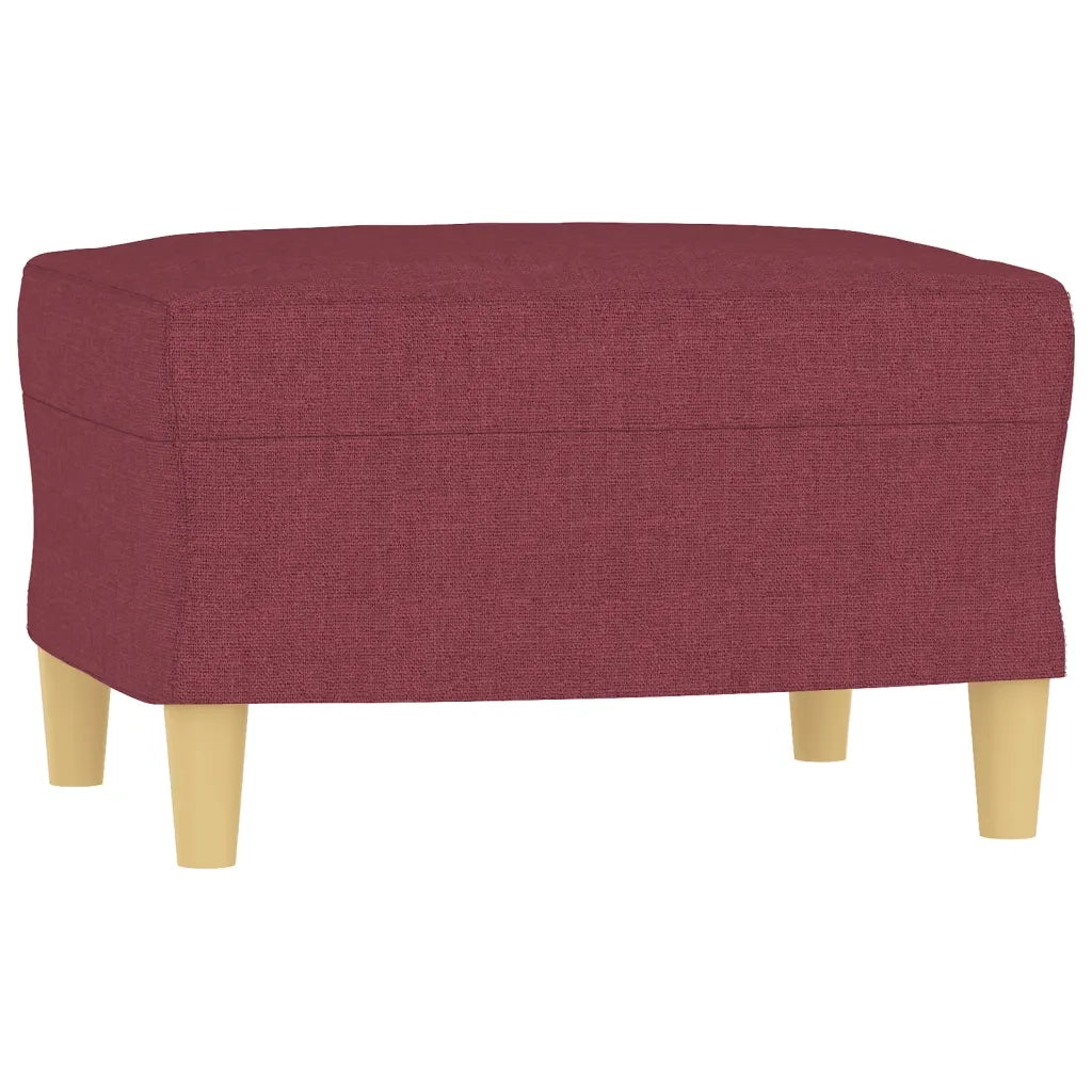 Set di Divani 4 pz con Cuscini Rosso Vino in Tessuto 3202068