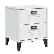 Comodino | Armadio da Notte | Mobiletto da notte VIKEN Bianco in Legno Multistrato