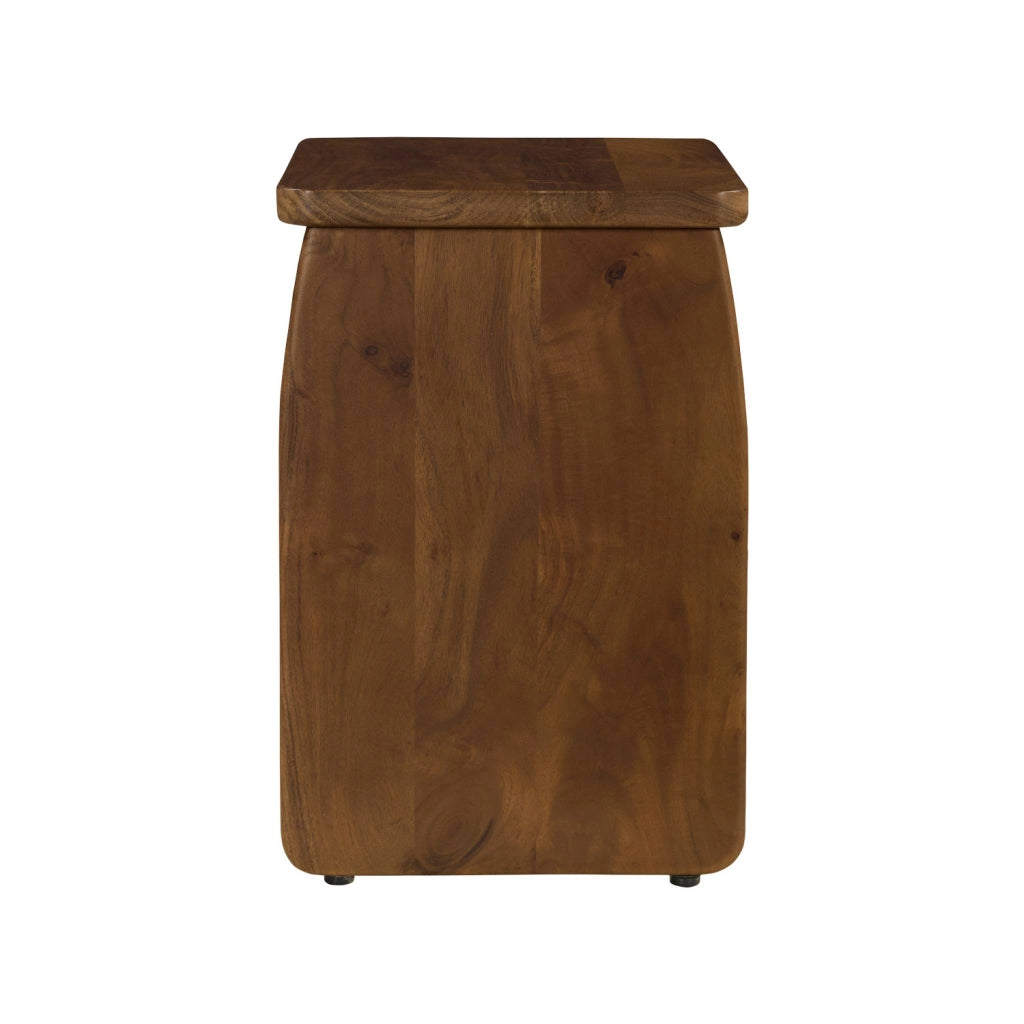 Comodino esotico in legno di acacia, noce