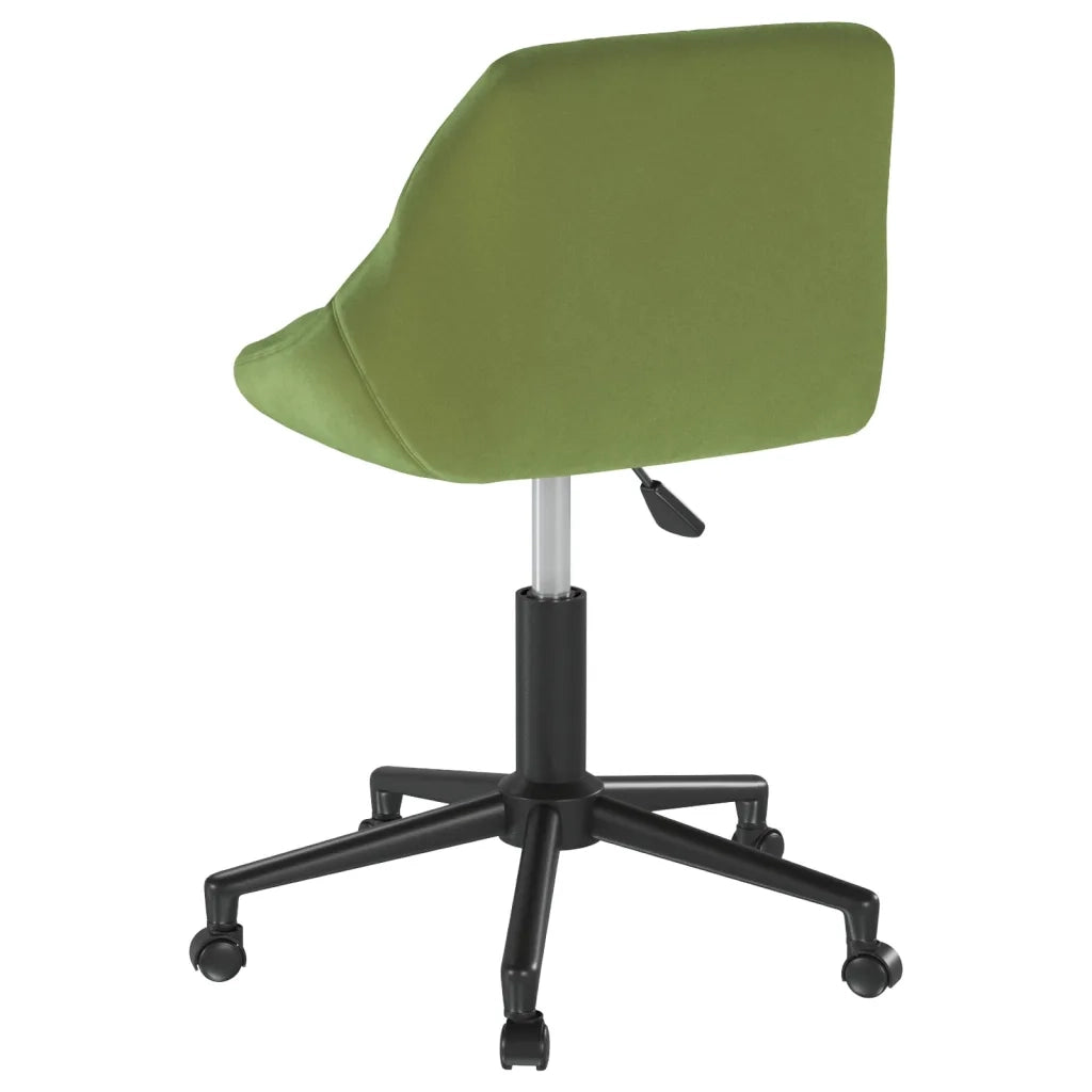 Sedia da Ufficio Girevole Verde Chiaro in Velluto 335486