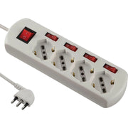 MULTIPRESA CON INTERRUTTORI INDIPENDENTI 6 prese  - ELECTRALINE