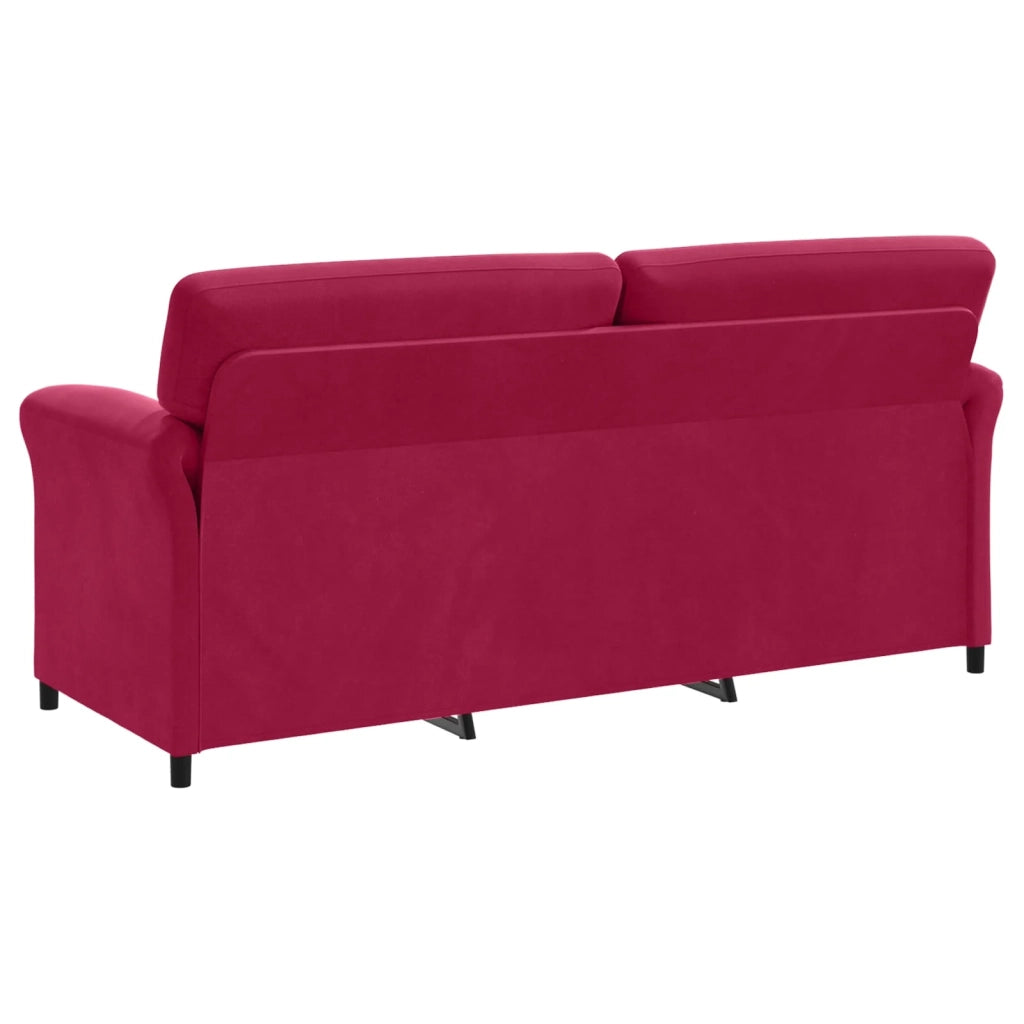 Divano 3-Persone Rosso Vino 198 x 83 x 95 cm Velluto 42033972
