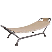 AMACA BEIGE 232X96X78HCM CON STRUTTURA GRIGIA