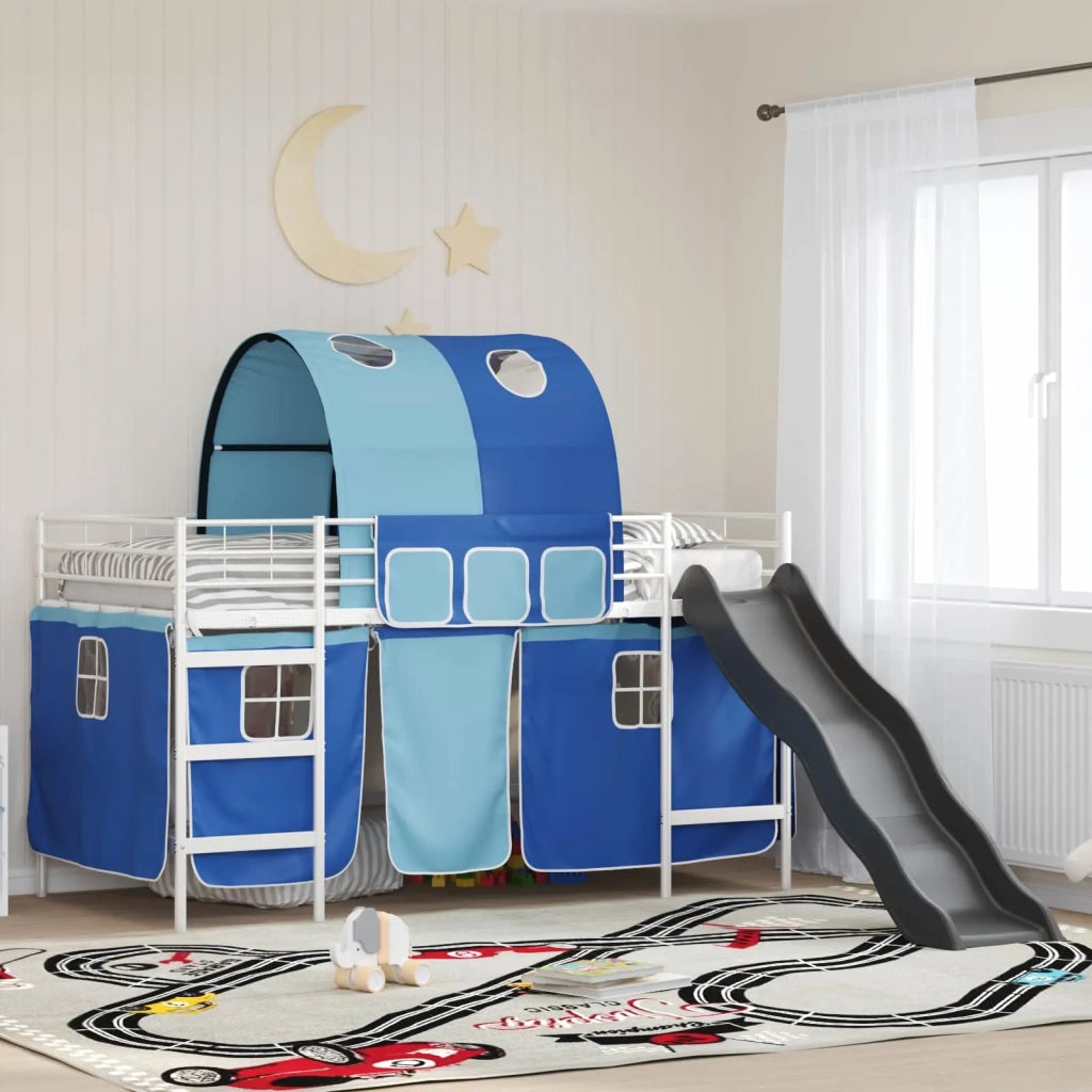 Struttura del letto loft per bambini Bianco e Blu 90 x 200 cm 42020860