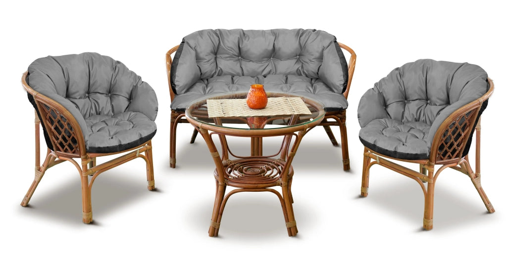 Cuscino da giardino AIO FACTORY 190x40 cm, impermeabile, grigio, per divano e panca