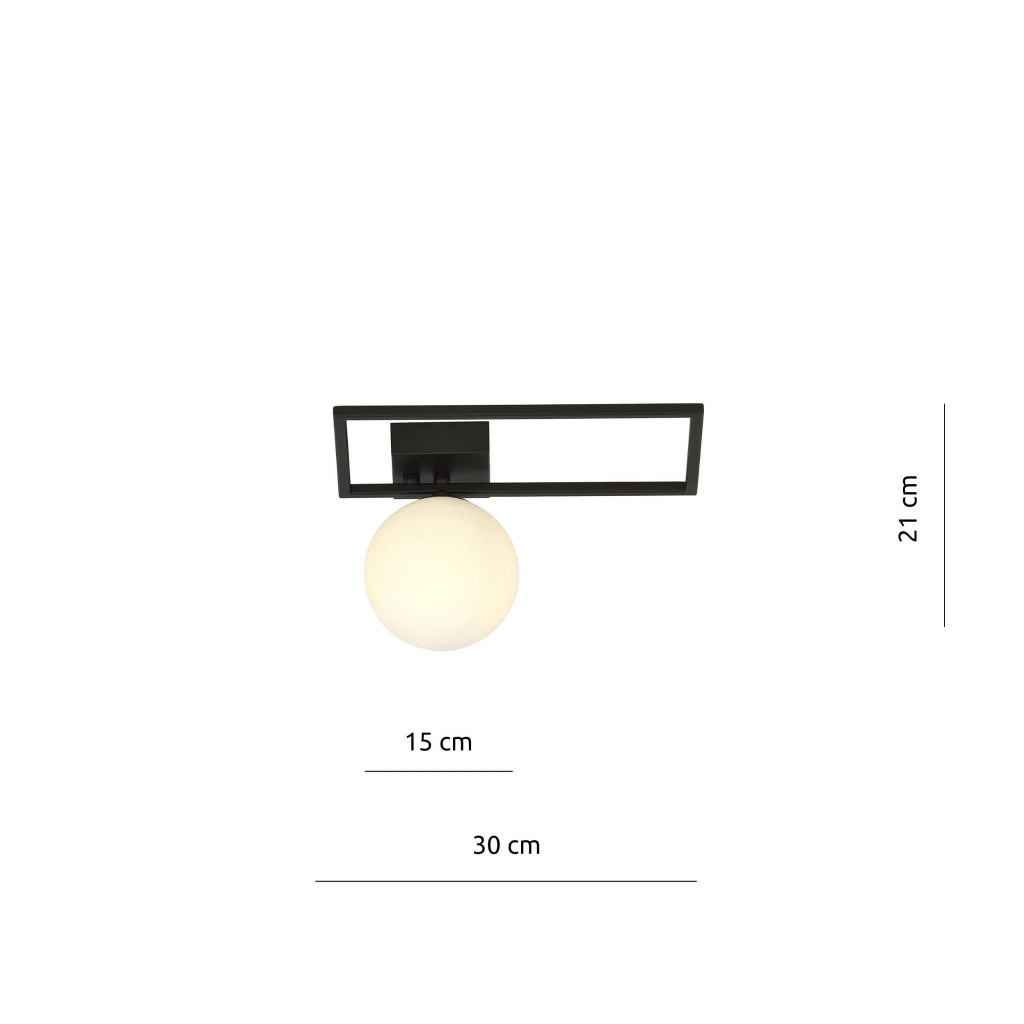 Plafoniera Emibig Imago 1xE14 dimmerabile nero/opal