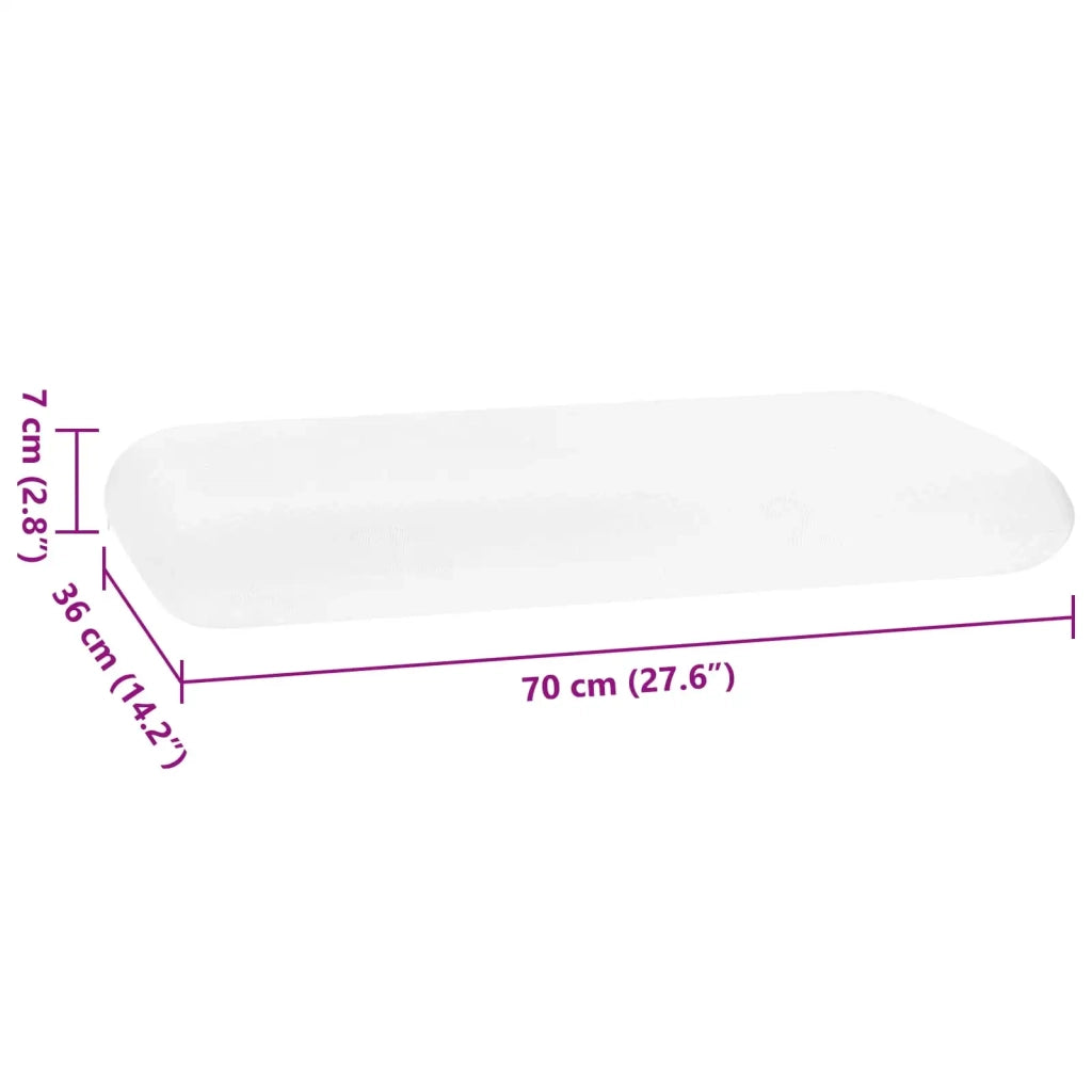 Cuscino da Letto Bianco 70 x 36 x 7 cm Schiuma Memory 42020212