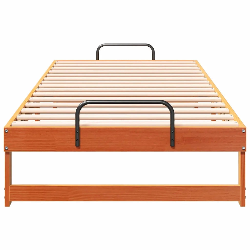 Struttura del letto Marrone 80 x 220 cm Pino massello 873168