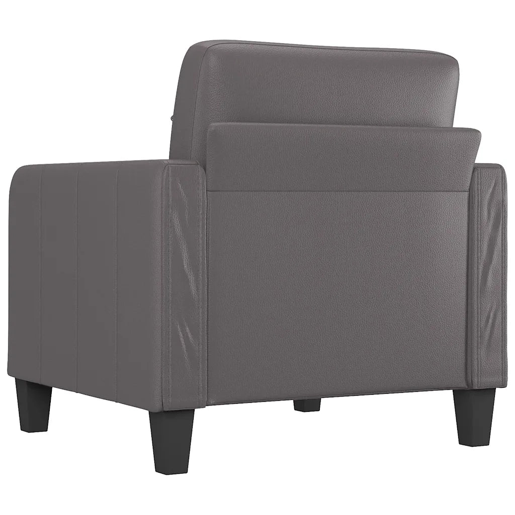 Poltrona | Sedia Relax Grigia 60 cm in Similpelle