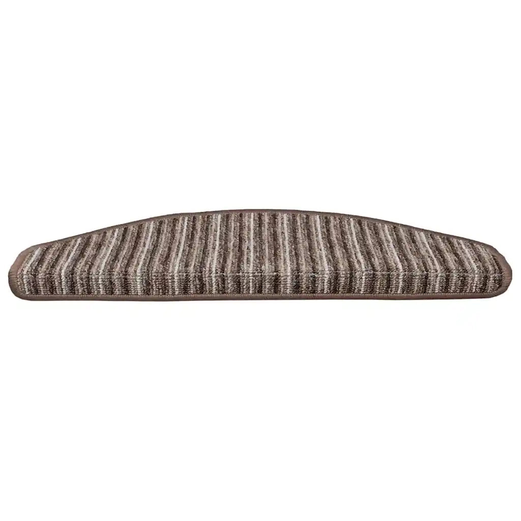 Tappetini per scale autoadesivi 15 pz | Gradini per Scale Marrone 65 x 21 x 4 cm