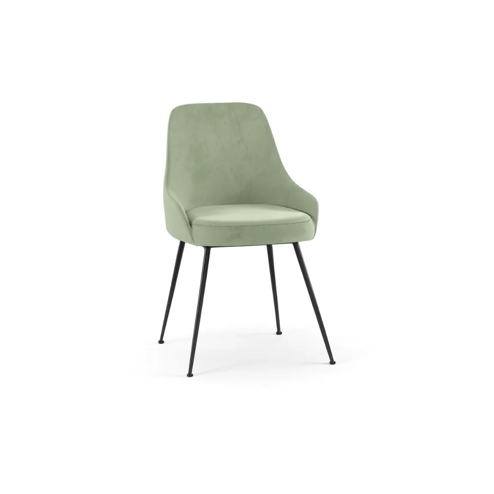 Andromeda,  Sedia in microfibra Verde acqua (48.5cm X 49.5cm H. 80cm) | Duzzle