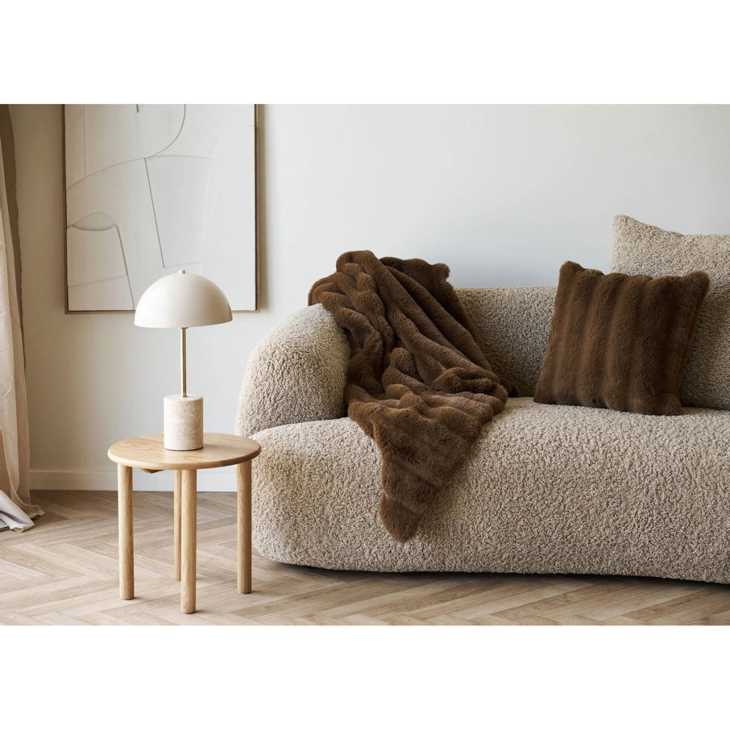 Lampada da Tavolo Sheffield, Beige, Metallo, 25x25x45 cm
