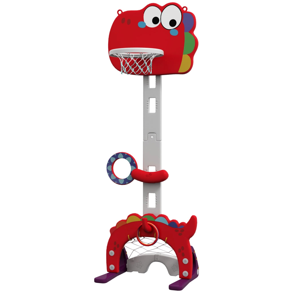 Canestro Basket Bambini Altezza Regolabile con Palla ¨C zephmum ¨C Rosso