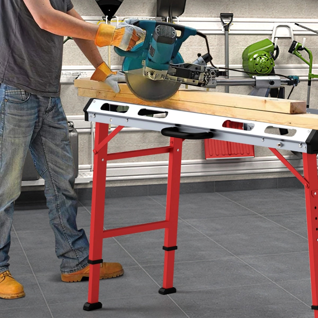 Tavolo da saldatura 107x53cm con altezza regolabile, Tavolo da lavoro a carico 450 kg portatile e pieghevole Argento-Tavoli da lavoro