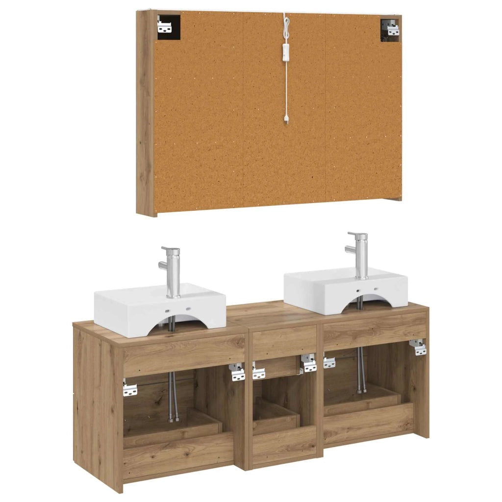 Set di mobili per il bagno 4 pcs Rovere Artigianale 3406830
